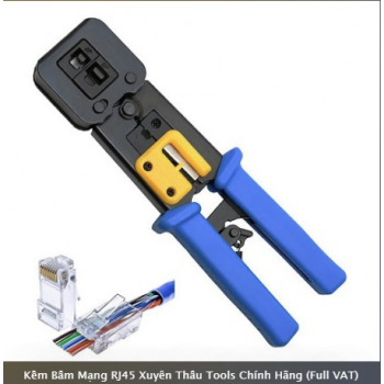 Kềm Bấm Mạng RJ45 Xuyên Thấu Tools Chính Hãng (Full VAT)